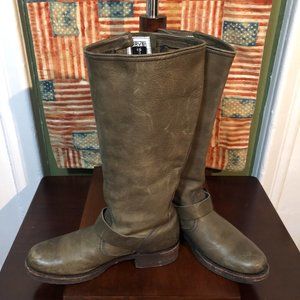 gray olive engineer boots Frye size 7.5